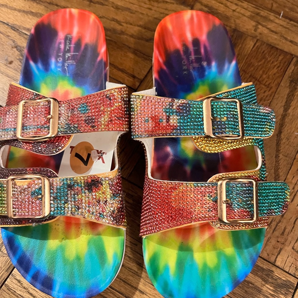 Nicole Miller rainbow sandles.  Size 7.
